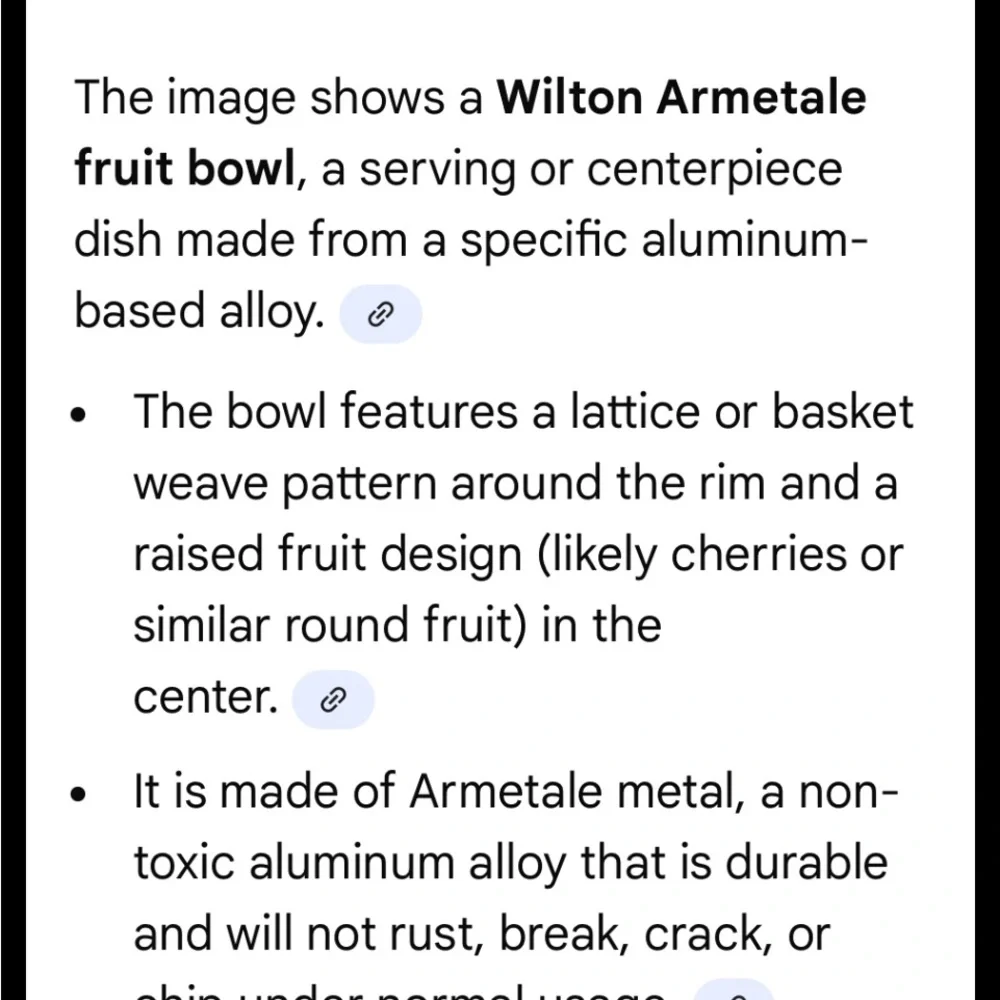 Wilton Armatel Fruit Bowl -Mich Oregon Washington Calif  Cherries are the Best